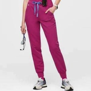 FIGS High Waisted Zamora Jogger Pant 2.0 in Raspberry Sorbet